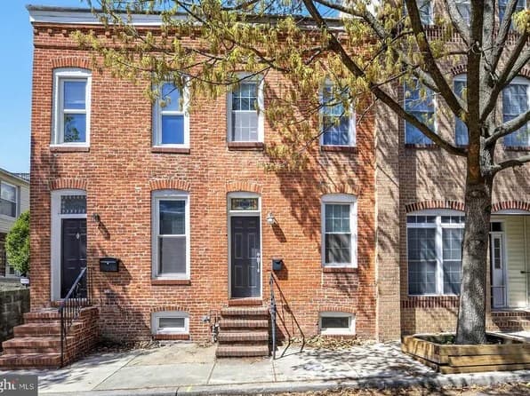 Canton Baltimore brick rowhouses