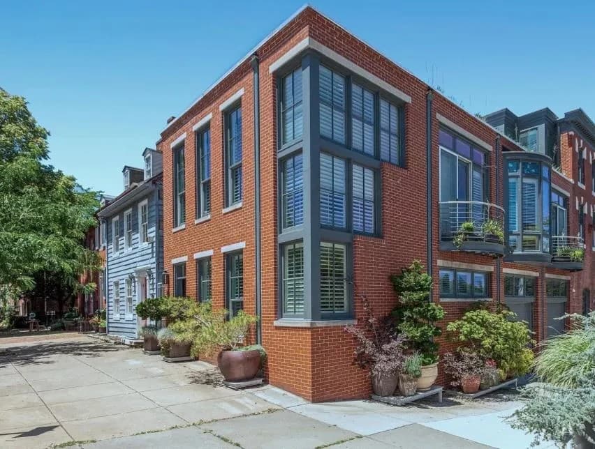 Federal Hill Baltimore modern brick rowhouse