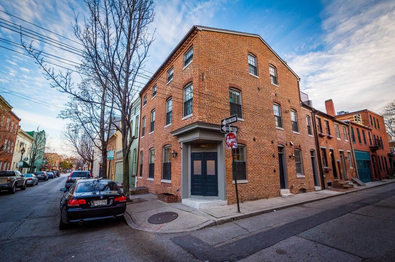 Fells Point Baltimore brick rowhouse