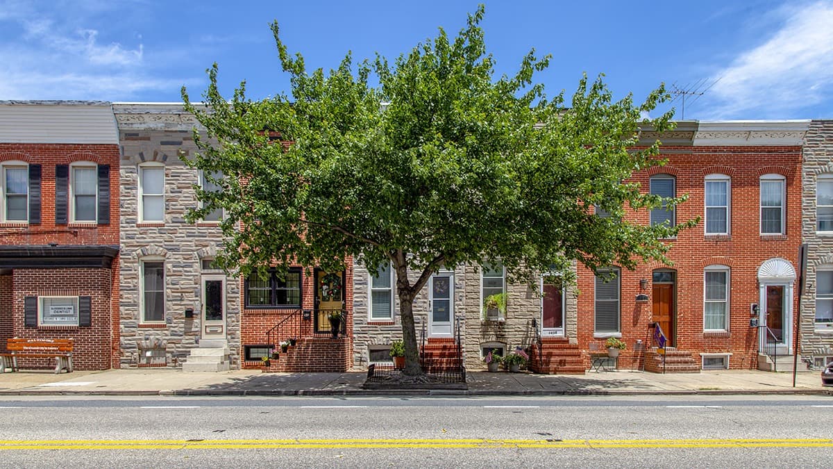 Locust Point Baltimore historic rowhouses