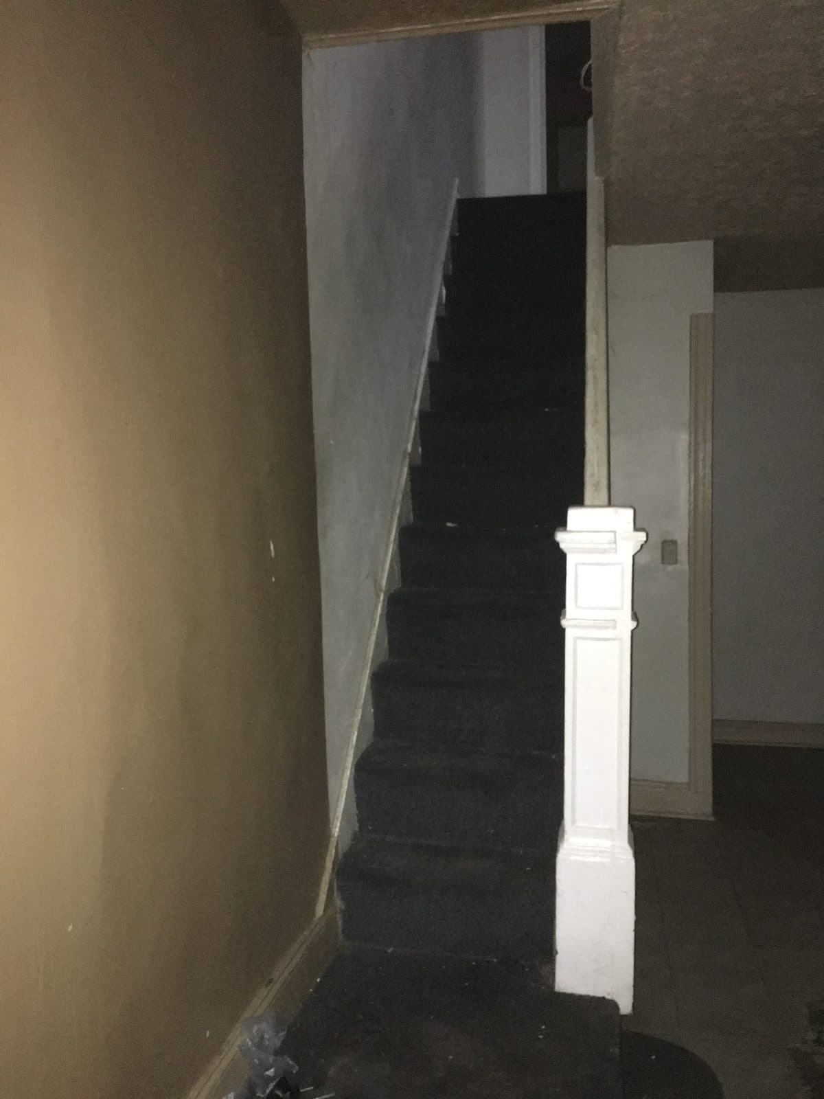 Staircase before renovation — Shell Home Inspections 203k project